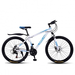 DGAGD Bicicletas de montaña DGAGD Rueda de radios de Carreras de luz de Bicicleta de Velocidad Variable de Bicicleta de montaña de 26 Pulgadas-Blanco Azul_24 velocidades