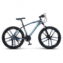 FBDGNG Bicicletas de montaña FBDGNG Bicicleta de montaña de 26 pulgadas para adultos, marco de acero de alto carbono con freno de disco y horquilla de suspensión bloqueable (tamaño: 24 velocidades, color: verde)