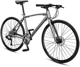 GJZM Bicicletas de montaña GJZM Mountain Bikes 30 Speed ​​Road Bike Adult Commuter Bike Bicicleta de Carretera de Aluminio Ligera 700 * 25C ​​Ruedas Bicicleta de Carrera con Freno de Disco Doble Gris-Gris