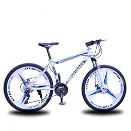 HAOHAOWU Bicicletas de montaña HAOHAOWU Bicicleta De Montaa De 24 Velocidades, 26 Pulgadas Ruedas De 3 Radios MTB Suspensin Doble Cuadro De Aleacin De Velocidad Fuera De Carretera Bicicleta De Freno De Doble Disco, Azul