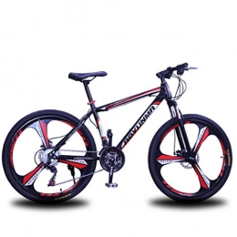 HAOHAOWU Bicicletas de montaña HAOHAOWU Bicicleta de montaña, Bicicleta de Carretera 24 velocidades de Doble suspensión Bicicleta de montaña 24 Pulgadas Ruedas Bicicleta para Adultos Unisex, Rojo