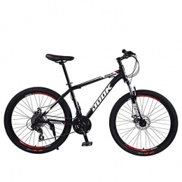 HAOWEN Bicicletas de montaña HAOWEN Bicicleta De Montaña para Adultos Bicicletas De Montaña para Hombres De 26 Pulgadas Bicicleta De Montaña Rígida De Acero con Alto Contenido De Carbono, Black-24in