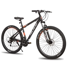 ROCKSHARK Bicicletas de montaña Hiland Bicicletas de Montaña 29 Pulgadas Negro Cambio Shimano 21 Velocidades, Bicicletas de Hombre y Mujer con Suspensión Delantera, Disco Mecánico y Cuadro de Aluminio