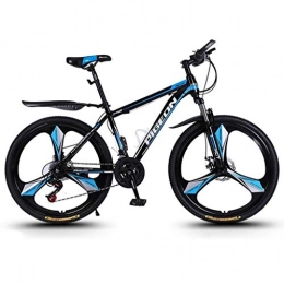 JLASD Bicicletas de montaña JLASD Bicicleta Montaña MTB / Bicicletas 26 '' Plegable Rueda del Carbón del Marco De Acero 24 / 27 / 30 Plazos De Envío del Freno De Disco De Doble Suspensión (Color : Blue, Size : 24speed)