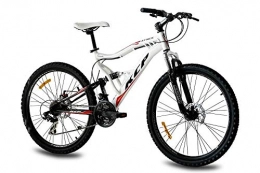  Bicicletas de montaña KCP - ATTACK Bicicleta de montaña, tamao 26'' (66, 0 cm), color negro / blanco, 21 velocidades Shimano