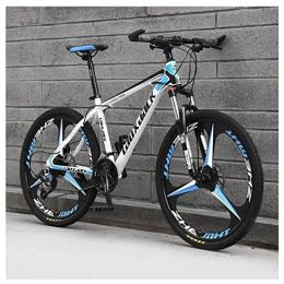 KXDLR Bicicleta KXDLR MTB 26 Pulgadas, 3 Radios Ruedas con Frenos De Doble Disco, Suspensión Delantera Bicicleta Plegable 27 De Velocidad De Bicicletas MTB, Azul