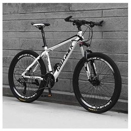 KXDLR Bicicleta KXDLR MTB 30 De Velocidad De 26 Pulgadas con El Marco De Acero De Alto Carbono De Aceite Doble Freno Suspensión Tenedor De Suspensión Bicicletas Anti-Slip, Blanco