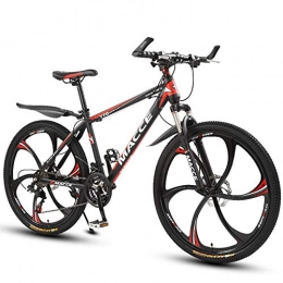 LOISK Bicicletas de montaña LOISK Bicicleta Montaña 26 Pulgadas, Hombres y Mujeres Velocidad Variable Estudiantes Off Road Absorción Golpes Bicicletas Juveniles Luz Carreras Carretera, Black Red, 27 Speed