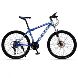 LZHi1 Bicicletas de montaña LZHi1 Bicicletas de Montaña Bicicleta De Montaña con Horquilla De Suspensión De 26 Pulgadas, Bicicletas De Montaña con Doble Freno De Disco De 27 Velocidades, Bicicleta De Carretera De (Color:Azul)
