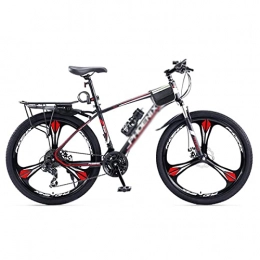 LZZB Bicicletas de montaña LZZB 27, 5 & # 34; Rueda Bicicleta de montaña Frenos de Disco hidráulicos de 24 velocidades Suspensión Delantera rígida con Marco de Acero al Carbono (tamaño: 27 velocidades, Color: Rojo) / Rojo /