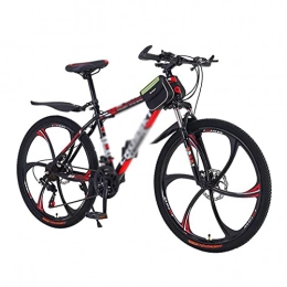 LZZB Bicicleta LZZB Bicicleta de montaña de 21 velocidades, Freno de Disco Daul de 26 Pulgadas, Bicicletas para Hombre, Marco de Acero al Carbono con Horquilla de suspensión para Adultos, Hombres, Mujeres, Rojo