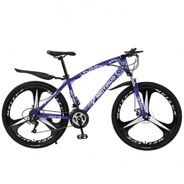 LZZB Bicicleta LZZB Bicicleta de montaña de 26 Pulgadas 21 / 24 / 27 velocidades para Hombre Cuadro de Acero al Carbono con Freno de Disco Doble y Horquilla de suspensión (tamaño: 21 velocidades, Color: Blanco) / a