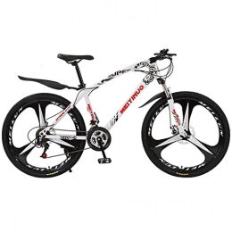 LZZB Bicicleta LZZB Bicicleta de montaña para Adultos Ruedas de 26 Pulgadas Urban Commuter Bicicleta de Ciudad 21 / 24 / 27 velocidades con Horquilla de suspensión y Freno de Doble Disco (tamaño: 21 velocidades, co