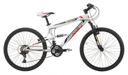 Cicli Cinzia Bicicletas de montaña Mountain Bike Cycles Cinzia Shape pour enfant, châssis en acier, double Suspension, Dérailleur Shimano, deux tailles disponibles, Bianco, Ruota da 24" - cambio a 21 velocità, taglia 37