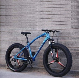 Suge Bicicletas de montaña MTB Bicicletas for Adultos, Marco de Acero de Alto Carbono, Doble Disco de Freno y suspensin Delantera Completa Tenedor (Color : Blue, Size : 24 Inch 27 Speed)