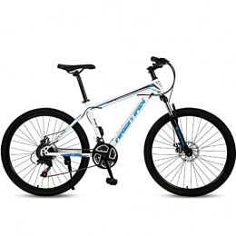 PBTRM Bicicleta PBTRM Bicicleta De Montaña 26 Pulgadas 27 Velocidades, Cuadro Acero Carbono, Horquilla Delantera Suspensión, Freno Disco Mecánico, MTB para Adultos Y Adolescentes, Blanco