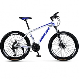 PBTRM Bicicleta PBTRM Bikes Bicicleta Montaña 26 Pulgadas MTB 30 Velocidades, Freno Disco Doble, Marco Acero Carbono, Horquilla Delantera Ajustable, para Bicicletas Urbanas para Mujeres Y Hombres, White Blue