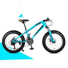 WSS Bicicletas de montaña Playa Fuera de la Carretera Moto de Nieve de 26 Pulgadas Adulto 4.0 Super Ancho Neumático Bicicleta de montaña Masculina y Femenina Bicicleta, 24 / 24 / 26 / 30 Velocidad-Leopardo Azul_27