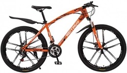 Suge Bicicleta Suge 26"MTB Ciclo de la Bicicleta de Ciclo de transmisin de amortiguacin Doble Disco Adecuado for Estudiante Hombres andan en Bicicleta excursin, Naranja, 27