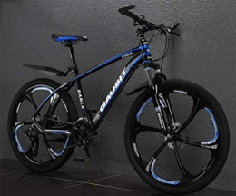 WJSW Bicicletas de montaña WJSW Bicicleta de montaña, Frenos de Disco de Doble suspensión City Road Bicycle 26 Inch Mens MTB (Color: Negro Azul, tamaño: 27 velocidades)