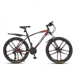 WLWLEO Bicicleta WLWLEO Bicicleta de montaña para Hombre Bicicletas con Freno de Disco de 26" con Amortiguador Estructura de Acero con Alto Contenido de Carbono Ciclismo Deportivo al Aire Libre MTB, B, 26" 24 Speed