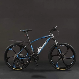 WLWLEO Bicicleta WLWLEO Bicicleta de montaña para Hombre Bicicletas de montaña Todo Terreno Bicicleta de 26" 21 / 24 / 27 / 30 velocidades con Asiento Ajustable, Bicicleta de montaña rígida al Aire Libre, C, 26" 21 Speed