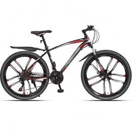 YHRJ Bicicletas de montaña YHRJ Bicicleta De Montaña Bicicleta De Carretera Liviana para Viajes Al Aire Libre, Horquilla Delantera Amortiguadora con Bloqueo De MTB, 4 Formas De Rueda (Color : Black Red D-30 SPD, Size : 24inch)