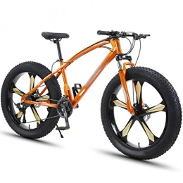 YXFYXF Bicicletas de montaña YXFYXF Bicicletas de montaña al Aire Libre de Doble suspensión, Hombres Adultos y Mujeres Variable Bicicletas, 4.0 neumáticos súper Anchos, Cinco-k (Color : Orange, Size : 27-Speed)