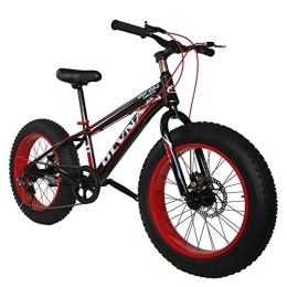 ZXCVB Bicicletas de montaña ZXCVB Bicicleta De Montaña De 20 / 26 Pulgadas / 4.0 Absorción De Choque De Neumático Súper Ancho Y Grande Snow Cross Country Beach MTB, Red-20inch / 21speed