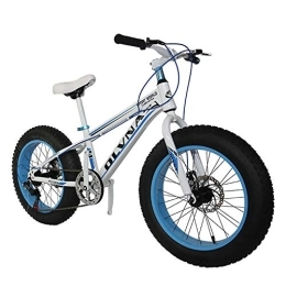 ZXCVB Bicicletas de montaña ZXCVB Bicicleta De Montaña De 20 / 26 Pulgadas / 4.0 Absorción De Choque De Neumático Súper Ancho Y Grande Snow Cross Country Beach MTB, White-20inch / 30speed