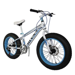 ZXCVB Bicicletas de montaña ZXCVB Bicicleta De Montaña De 20 / 26 Pulgadas / 4.0 Absorción De Choque De Neumático Súper Ancho Y Grande Snow Cross Country Beach MTB, White-26inch / 24speed