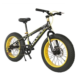 ZXCVB Bicicletas de montaña ZXCVB Bicicleta De Montaña De 20 / 26 Pulgadas / 4.0 Absorción De Choque De Neumático Súper Ancho Y Grande Snow Cross Country Beach MTB, Yellow-26inch / 24speed