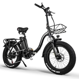 HFRYPShop Bicicletas Electricas Plegables, 20'' Bicicletas Eléctricas para  Adultos 48V/15Ah Batería Litio | Rango:100KM, Brushless Motor de 250W