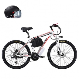 Pc-Glq Bicicleta 48V 500W Bicicleta Plegable Eléctrica Bicicleta De Ciudad De Suspensión Completa, Material De Acero con Alto Contenido De Carbono, 26 Pulgadas Batería De Litio Extraíble, Blanco, 8AH