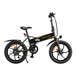 Desconocido Bicicletas eléctrica Ado A20, G-Drive Pas 2.0 Control System, 10.4ah batería de iones de litio extraíble, amortiguador delantero, cambio de 7 engranajes, marco a prueba de agua Ipx5 (negro)