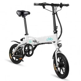 BABIFIS Bicicletas eléctrica BABIFIS Bicicleta eléctrica Plegable, Plegable Bicicleta eléctrica, 250W 10.4Ah Plegable Bicicleta eléctrica, aleación de Aluminio de 14 Pulgadas portátil White