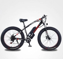 JUDIG Bicicletas eléctrica Batería de litio Bicicleta de velocidad variable Assist Long Endurance Snowmobile Adulto Mountain Bike (negro)
