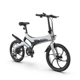 JOLITEC Bicicletas eléctrica Behumax Bicicleta eléctrica E-Urban 890 Silver, Motor de 250 W, Bici Plegable, Ruedas de 20 Pulgadas, Bici electrica de Ciudad para Adulto con bateria de Larga duración y extraíble.