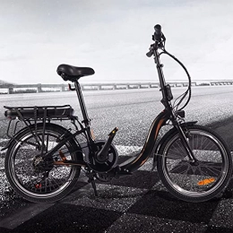CM67 Bicicleta Bici electrica 20 Pulgadas E-Bike Cuadro Plegable de aleación de Aluminio Bicicleta eléctrica Inteligente Adultos Unisex