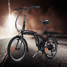 CM67 Bicicleta Bici electrica 20 Pulgadas Engranajes de 7 velocidades 250W Cuadro Plegable de aleación de Aluminio Bicicleta eléctrica Inteligente E-Bike For Commuter