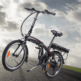 CM67 Bicicleta Bici electrica 20 Pulgadas Engranajes de 7 velocidades 3 Modos de conducción Batería extraíble de Iones de Litio de 10 Ah Adultos Unisex Bicicleta eléctrica para viajeros