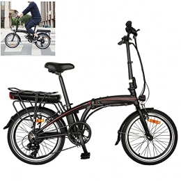 CM67 Bicicleta Bici electrica 20 Pulgadas Engranajes de 7 velocidades 3 Modos de conducción Batería extraíble de Iones de Litio de 10 Ah Adultos Unisex E-Bike For Commuter