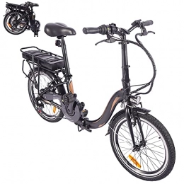 CM67 Bicicleta Bici electrica 250W Motor Sin Escobillas E-Bike Cuadro Plegable de aleación de Aluminio Crucero Inteligente Una Bicicleta eléctrica Adecuada para el Uso Diario de Todos