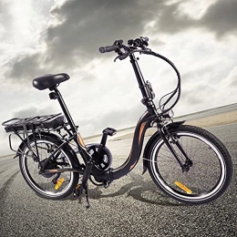 CM67 Bicicleta Bici electrica con Batería Extraíble Bicicleta Eléctrica Urbana Cuadro Plegable de aleación de Aluminio Crucero Inteligente Adultos Unisex