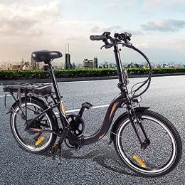 CM67 Bicicleta Bici electrica Plegable 20 Pulgadas Bicicleta Eléctrica Urbana Cuadro Plegable de aleación de Aluminio Crucero Inteligente Adultos Unisex