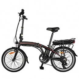 CM67 Bicicleta Bici electrica Plegable 20 Pulgadas Engranajes de 7 velocidades 3 Modos de conducción Batería extraíble de Iones de Litio de 10 Ah Bicicleta Eléctrica E-Bike For Commuter
