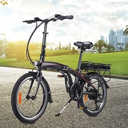 CM67 Bicicleta Bici electrica Plegable 20 Pulgadas Engranajes de 7 velocidades 3 Modos de conducción Batería extraíble de Iones de Litio de 10 Ah Urbana Trekking Compañero Fiable para el día a día