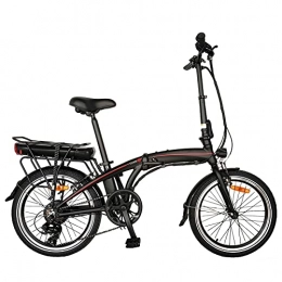 CM67 Bicicleta Bici electrica Plegable 20 Pulgadas Engranajes de 7 velocidades Batería de 50 a 55 km de autonomía ultralarga Batería extraíble de Iones de Litio de 10 Ah Compañero Fiable para el día a día