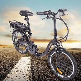 CM67 Bicicleta Bici electrica Plegable 250W Motor Sin Escobillas E-Bike Cuadro Plegable de aleación de Aluminio Batería de 45 a 55 km de autonomía ultralarga Adultos Unisex