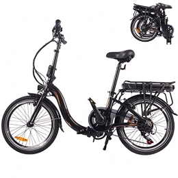 CM67 Bicicleta Bici electrica Plegable con Batería Extraíble Bicicleta Eléctrica Urbana Cuadro Plegable de aleación de Aluminio Crucero Inteligente Adultos Unisex
